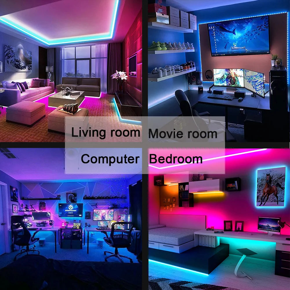 Cinta de Luz LED con Bluetooth y Conexión USB – Ilumina tu Espacio con Estilo