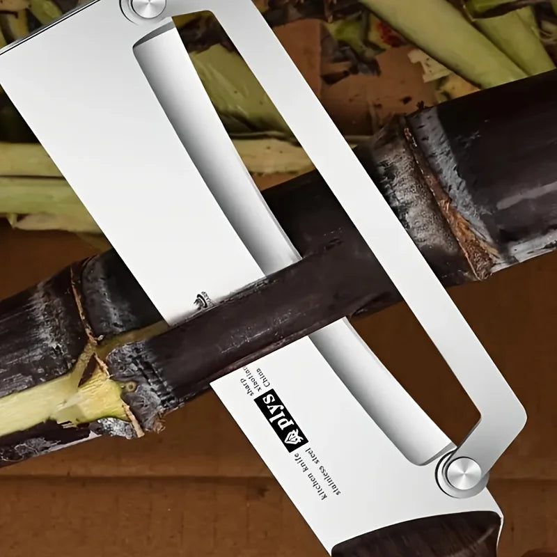 Pelador de Acero Inoxidable con Mango de Madera – Frutas y Verduras