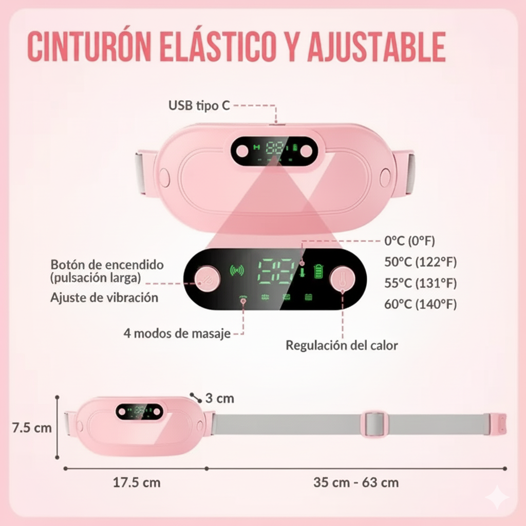Cinturón de Masaje para Dolores Menstruales