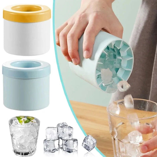Molde de silicona para cubitos de hielo.