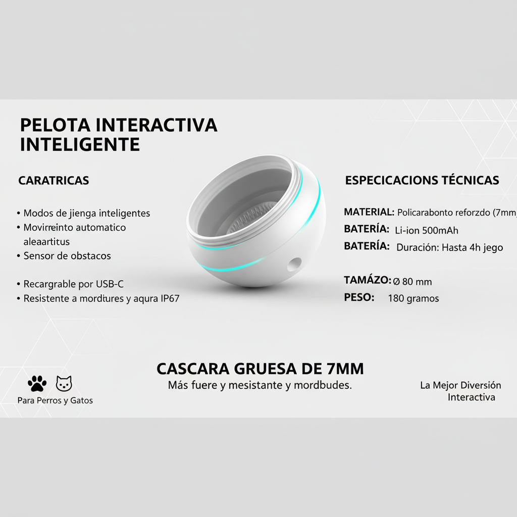 Imagen con especificaciones en español